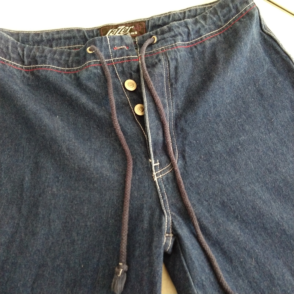 Wide Leg Cargo Drawstring Waist Jeans by Lazer - Picture 8 of 9